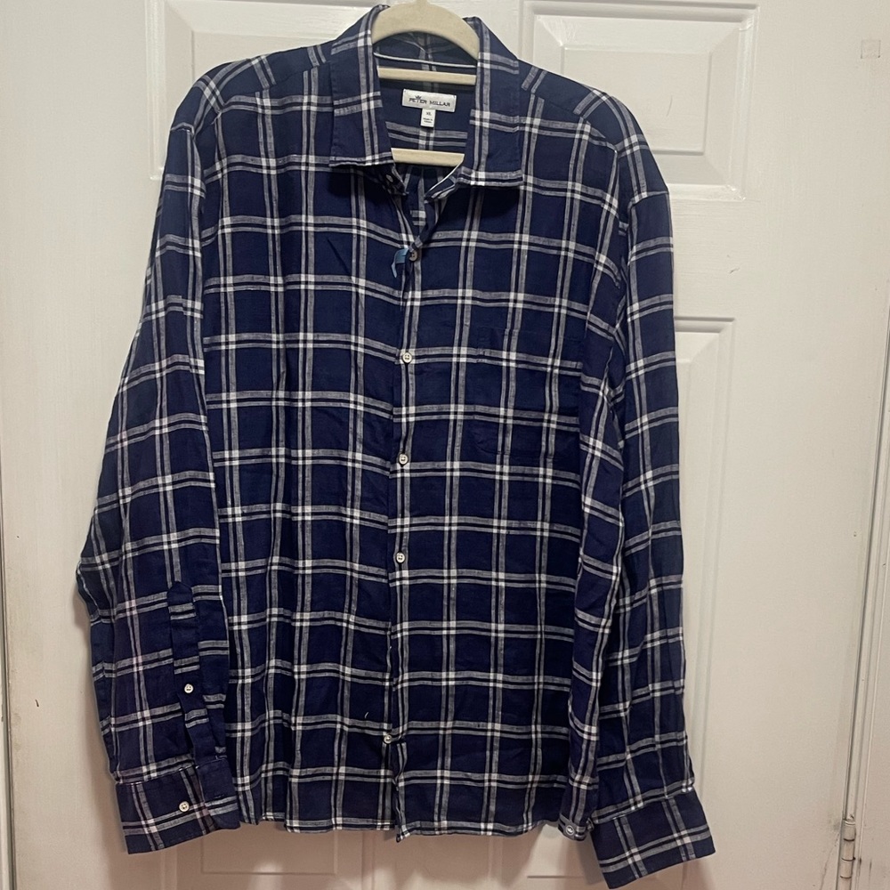 NWT Peter Millar Navy Shirt size XL